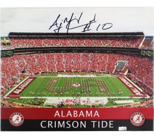 AJ McCarron Signed Alabama Crimson Tide 16x20 Wrapped Canvas - Bryant-Denny Stadium