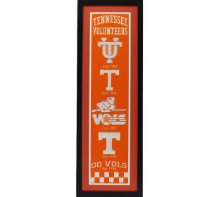 Tennessee Volunteers 36"x12" Framed Heritage Banner with Team Logos