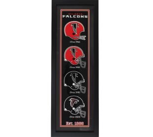 Atlanta Falcons 36"x12" Framed Heritage Banner with Team Logos