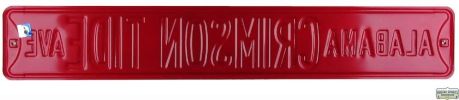 Alabama Crimson Tide Avenue Officially Licensed Authentic Steel 36x6 Crimson & White NCAA Street Sign