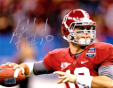 AJ McCarron Signed Alabama Crimson Tide 16x20 NCAA Photo - Red Jersey Close Up