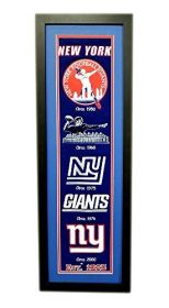 New York Giants 36"x12" Framed Heritage Banner with Team Logos