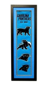Carolina Panthers 36"x12" Framed Heritage Banner with Team Logos