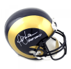 Marshall Faulk Signed Los Angeles Rams Current Full Size Helmet with "HOF 20XI" Inscription