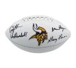 Purple People Eaters Signed Minnesota Vikings Embroidered White NFL Football
