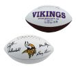 Purple People Eaters Signed Minnesota Vikings Embroidered White NFL Football