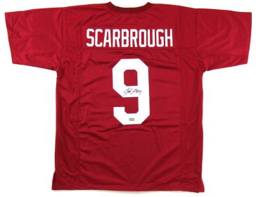Bo Scarbrough Signed Alabama Custom Red Jersey