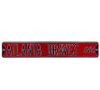 Atlanta Braves Avenue Officially Licensed Authentic Steel 36x6 Red & Navy Blue MLB Street Sign