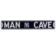New York Yankees "Man Cave" Officially Licensed Authentic Steel 36x6 Blue & White MLB Street Sign