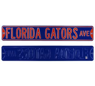Florida Gators Avenue Officially Licensed Authentic Steel 36×6 Blue Orange NCAA Street Sign