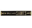New Orleans Saints "New Orleans Saints Avenue" Officially Licensed Authentic Steel 36x6 Black & Gold NFL Street Sign