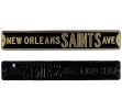 New Orleans Saints "New Orleans Saints Avenue" Officially Licensed Authentic Steel 36x6 Black & Gold NFL Street Sign