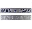 Dallas Cowboys Man Cave Officially Licensed Authentic Steel 36x6 Silver and Navy Blue NFL Street Sign