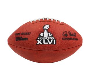 Unsigned Wilson Authentic Super Bowl 46 NFL Football