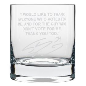 Shaquille O'Neal Famous Quote Italian Crystal Whiskey Glass