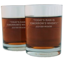 Scottish Proverb Famous Quote Italian Crystal Whiskey Glass