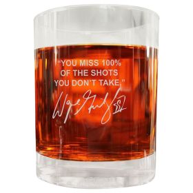 Wayne Gretzky Famous Quote Italian Crystal Whiskey Glass