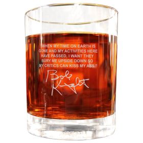 Bobby Knight Famous Quote Italian Crystal Whiskey Glass