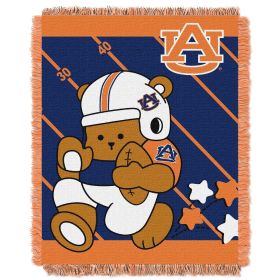 Auburn OFFICIAL Collegiate "Half Court" Baby Woven Jacquard Throw