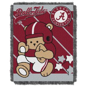 Alabama OFFICIAL Collegiate "Half Court" Baby Woven Jacquard Throw
