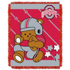 Ohio State OFFICIAL Collegiate "Half Court" Baby Woven Jacquard Throw