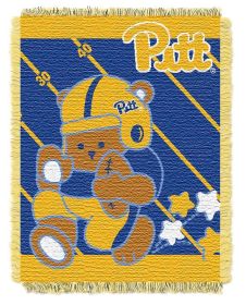 Pittsburgh OFFICIAL Collegiate "Half Court" Baby Woven Jacquard Throw