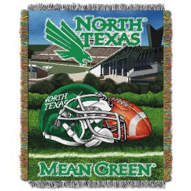 North Texas OFFICIAL Collegiate "Home Field Advantage" Woven Tapestry Throw