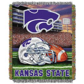 Kansas St OFFICIAL Collegiate "Home Field Advantage" Woven Tapestry Throw