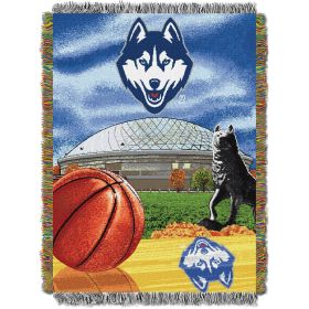 U Conn OFFICIAL Collegiate "Home Field Advantage" Woven Tapestry Throw