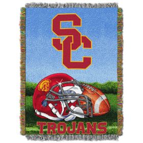 USC OFFICIAL Collegiate "Home Field Advantage" Woven Tapestry Throw