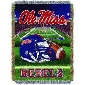 Mississippi OFFICIAL Collegiate "Home Field Advantage" Woven Tapestry Throw