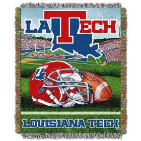 Louisana Tech OFFICIAL Collegiate "Home Field Advantage" Woven Tapestry Throw