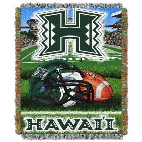 Hawaii OFFICIAL Collegiate "Home Field Advantage" Woven Tapestry Throw