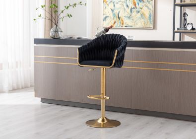 Vintage Bar Stools with Back and Footrest Counter Height Dining Chairs