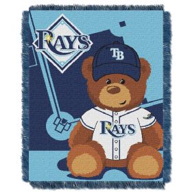 Rays OFFICIAL Major League Baseball; "Field Bear" Baby 36"x 46" Triple Woven Jacquard Throw by The Northwest Company
