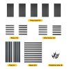 Storage Shelves 5 Tier Heavy Duty Metal Shelving Unit Adjustable Shelving Units and Storage Rack Kitchen Garage Shelf H78 * W47.2 * D18