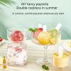 4pcs New Creative Dual-Purpose Lollipop Shaped Ice Hockey Ice Cube Mold Whiskey Household Round Ball Ice Maker