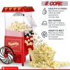 Popcorn Machine Maker Popcorn Machine with Wheels; 1400 Watts; 120 V; Hot Air Popper Popping 12 Cup Retro Vintage Fashioned Style; For Movie Parties.