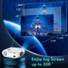 VIDOKA Native 1080P Wifi Projector, 8000L Full HD Video Projector for Home & Outdoor Use, 300" Display & Zoom Movie Projector with Hifi Stereo, Sleep