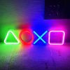 1pc PS Game Symbol Shape Neon Sign, PS Game Chart Lamp Battery/USB Power Supply, Used For Table And Wall Decoration Lights, Suitable For Game Room Dor