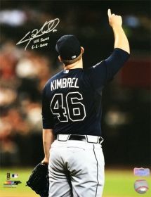 Craig Kimbrel Autographed/Signed Atlanta Braves 11X14 Record 155 Saves 6-6-2014 Inscribed