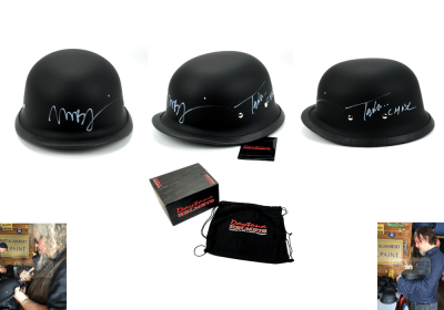 Tommy Flanagan "Chibs Telford" & Mark Boone Jr "Bobby Munson" Signed Black Matte Daytona Authentic Biker Helmet