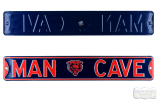 Chicago Bears Man Cave Officially Licensed Authentic Steel 36x6 Blue & Orange NFL Street Sign