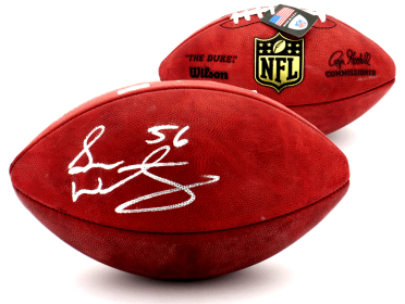 Sean Weatherspoon Signed Atlanta Falcons Wilson Authentic NFL Football
