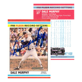 Dale Murphy Signed 1988 Fleer #27 Atlanta Braves Baseball Card