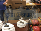 Marshall Faulk Signed Los Angeles Rams NFL Embroidered Football with "HOF 20XI" Inscription