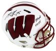 Melvin Gordon Signed Wisconsin Badgers Speed Authentic NCAA Helmet with Career Stats Inscription