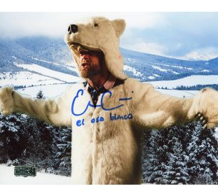 Evan Gattis Signed Atlanta Braves Unframed 8X10 MLB Photo - Bear Suit with "El Oso Blanco" Inscription