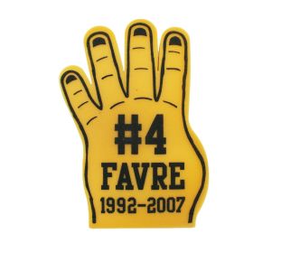 Brett Favre Green Bay Packers #4 Favre 1992-2007 Foam Hand