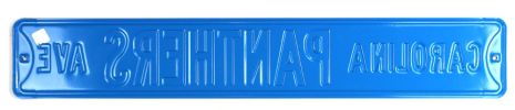 Carolina Panthers Avenue Officially Licensed Authentic Steel 36x6 Blue & Black NFL Street Sign